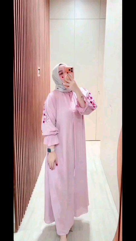 Gamis adem bahan rayon lembut #valendress #gamisrayon #ShopeeCOD