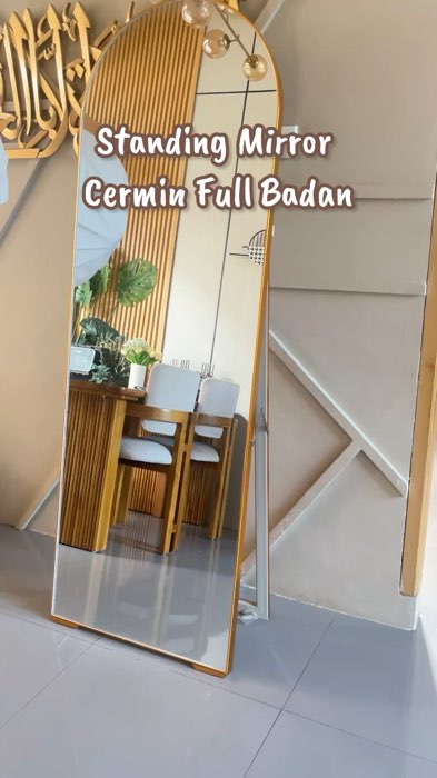 Setanding mirror cermin full badan ruangan jadi cantik bgt #standingmirror #kacaaesthetic #cerminaesthetic #homedecor