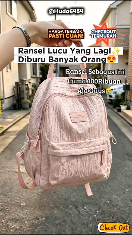 Cakep Nih Buat Sekolah Maupun Kuliah🤩#tasransel#ransel#ranselwanita#tassekolah#ranselkuliah#ranselsekolah#RacunShopee#GratisOngkirRP0#Diskon50Persen#