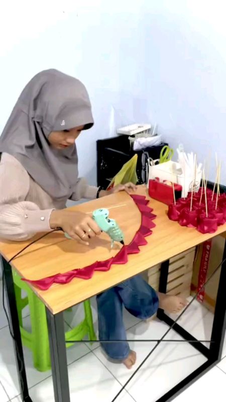 #buketsatin #buketbunga #buketmawarsatin