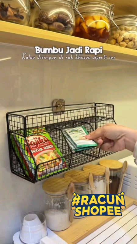 Rak dapur dinding, belinya di shopee ya, klik aja keranjang putih kiri bawah. #rakdapur #rakdapurmultifungsi #rakserbaguna