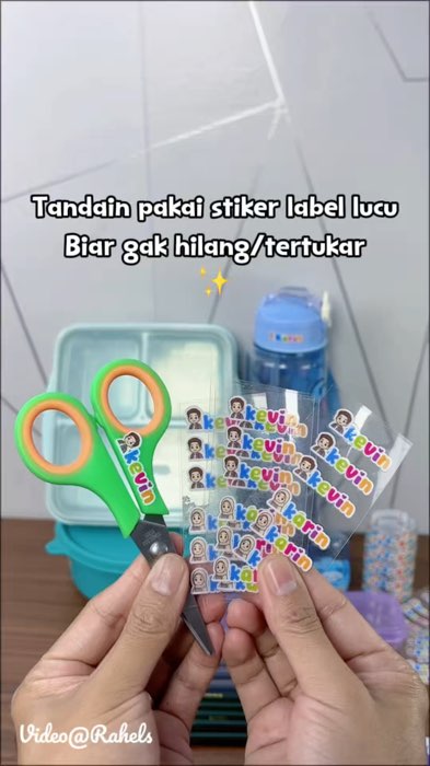 Stiker label alat tulis dan perlengkapan sekolah #stikercustom #stikernama #stikerlabelnama #stikeralattulis #perlengkapansekolah