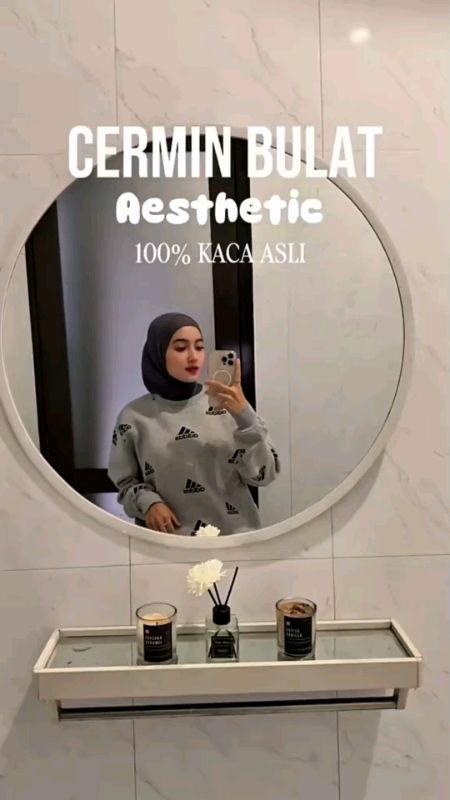 Cermin Bulat estetik #ShopeeHaul #DijaminPuas💯 #fypshopee