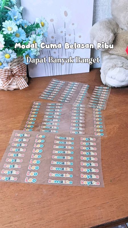 #stikeruvdtf #stikercustom #stikercustomnama #stikerantiair #stikernamaanaksekolah #stikerviral #SpillBawaBerkah #GratisOngkirRP0 #ShopeeCOD