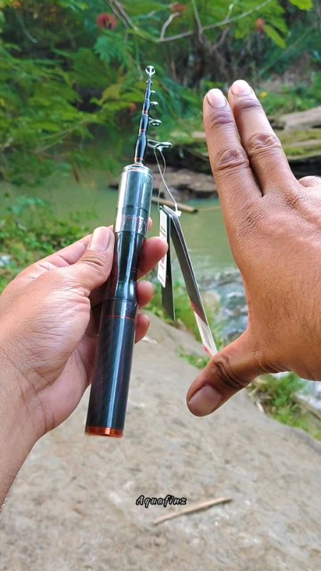Joran titanium dengan teknik kupu-kupu #joranportable #senarpancingberkualitas #jorantitanium #joranteleskopik #joranultralight #GratisOngkirRP0 #cod