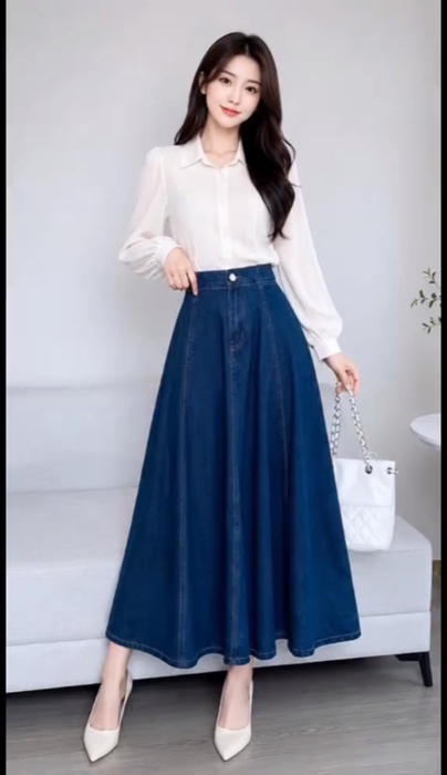 Rok jeans babydoll#GakNyeselBeliIni #ShopeeCOD #fypdongggggggg #fypシ #kerenbanget👍