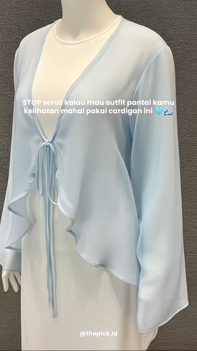 outer cocok buat ke pantai 🩵 #ShopeeFashionLook #pantaioutfit #outermurah #outerkekinian #fyp