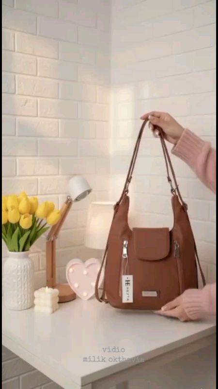 #racunshope #gratisongkir #Tas Ransel Wanita 2in1 bisa Ransel dan Selempang gaya Korean style