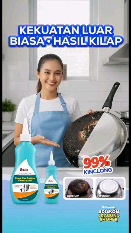 pembersih kerak panci #RacunShopee #ViralShopee #KeranjangKuning #ShopeeFinds #PembersihKerakPanci #PembersihDapur #PenghilangKerak #PeralatanRumahTan
