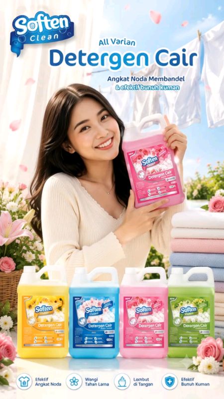 Deterjen Cair Laundry Premium Liquid Detergent Konsentrat 5L (5 Liter) #deterjen #deterjencair #deterjencairlaundry #deterjencair5liter