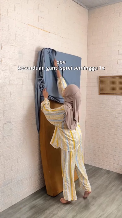 Punya kasur legend di rumah? Pakein seprai ini aja bunda agar terlihat rapih lagi😍🤗 #sepraimurah #sepraiaestetic #sepraikasurpolos #sepraikasur
