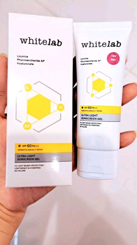 Whitelab Ultra Light Sunscreen Gel#whitelab #whitelabsunscreen #sunscreen #RacunShopee #shopeevideo