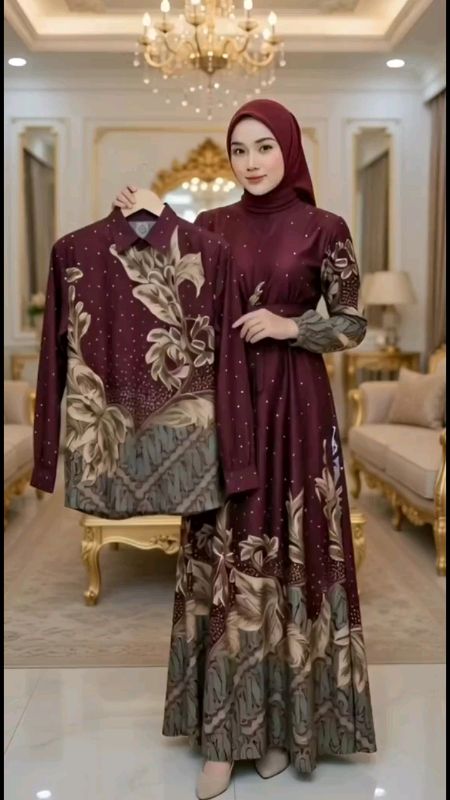 Gamis Batik Couple Pasangan/ Baju Sarimbit Suami Istri #RacunShopee #RacunShopeeCheck #SpillRacunShopee #couplebatikpasangan #couplekeluarga #couple