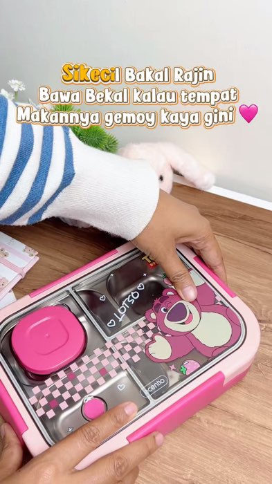 Kotak Bekal Anak Ecentio Edisi Lotso #kotakbekal #bekalanak #SpillRacunShopee #SpillBawaBerkah #GratisOngkirRP0 #ShopeeCOD @ecentioofficial