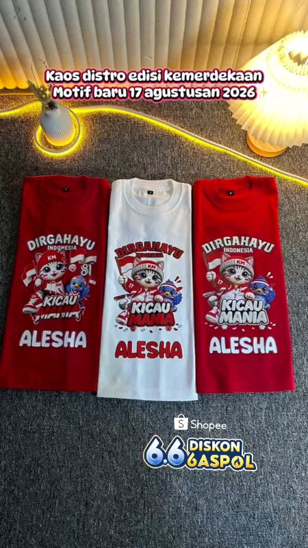 kaos Anak Laki laki perempuan 17 Agustusan#kaosanak #17andiShopeeVideo #racunshopeecheck👉🛒🥰 #RacunShopee #SpillBawaBerkah #SpiillRacunShopeeViral #