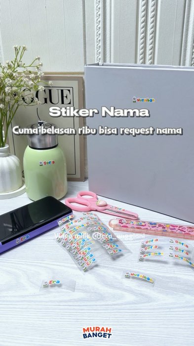 #stikernama #stikernamacustom #stikernamawaterproof #stikernamaanak #ViralDiShopeeVideo #RacunShopee #DiskonRacunShopee #stikernamamurah