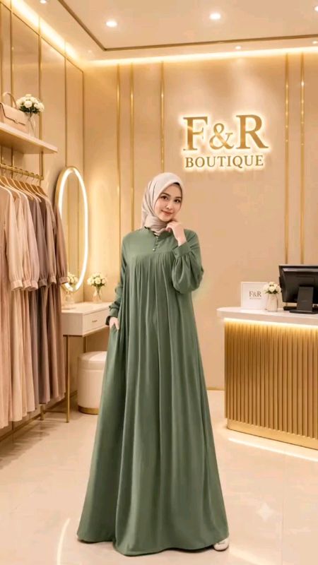salsa dress premium gamis wanita crinkle airflow#bagusbangettt😍 #mewah #cantik #RacunShop #shopeevideofeed