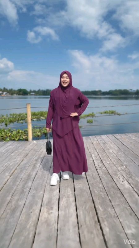 gamis syar'i fashion style sporty #gamis #syari