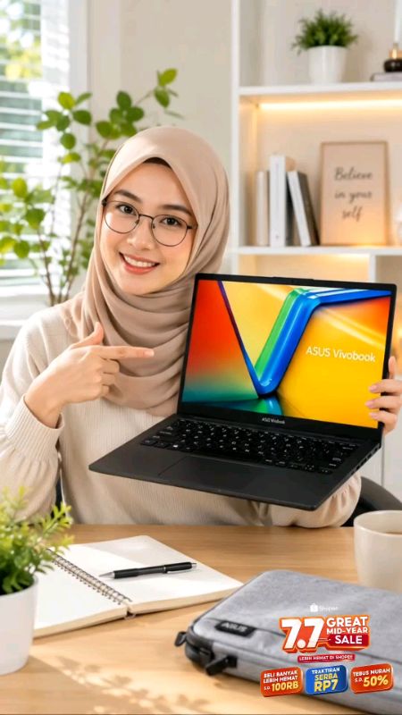 ASUS Vivobook Go 14 E1404FA#asus #laptop #RacunShopee #laptoppelajar #PromoNonStop #SpillBawaBerkah