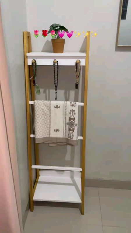 ​Rak Mukena, Ladder Hanger, Rak Tangga Kayu, Gantungan Sajadah, Sarung, Kerudung Aesthetic #RacunShopee #ViralDiShopeeVideo #SpillRacunShopee