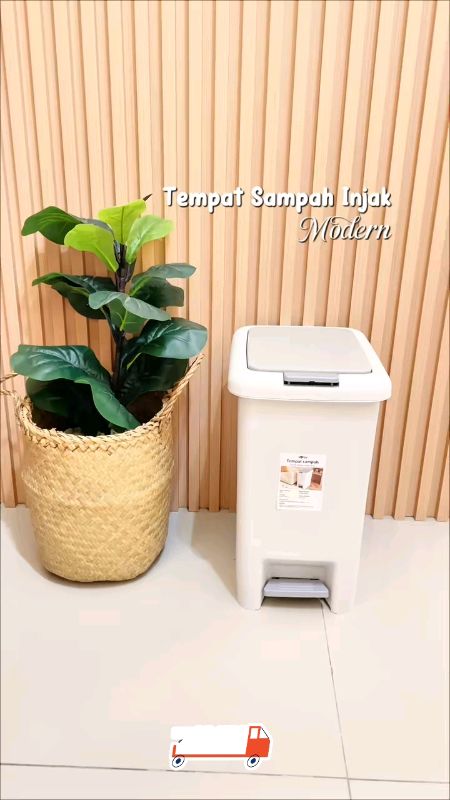 tempat sampah injak minimalis warna cream estetik, bikin kamar kamu auto kelihatan clean!  #RacunShopee #GakNyeselBeliIni #TempatSampahAesthetic #fyp