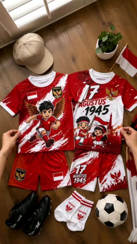 #17agustus #GratisOngkirRP0 #kemerdekaanindonesia🇮🇩 #setelanjerseyanak #setelanagustusananak