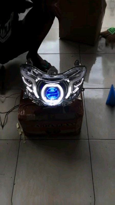 REFLEKTOR LAMPU DEPAN YAMAHA SOUL GT 115 | XEON GT 125 MODEL CUSTOM BILED ALA 4,5  INCH ALIS RUNNING #biledsoulgt #biledsoulgt115 #RacunShopee