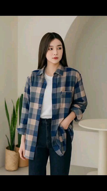 Kemeja flanel wanita lengan panjang motif kotak-kotak#kemejamurah #kemejaflanelwanita #kemejaflanelunisex#kemejaflanelkotak
