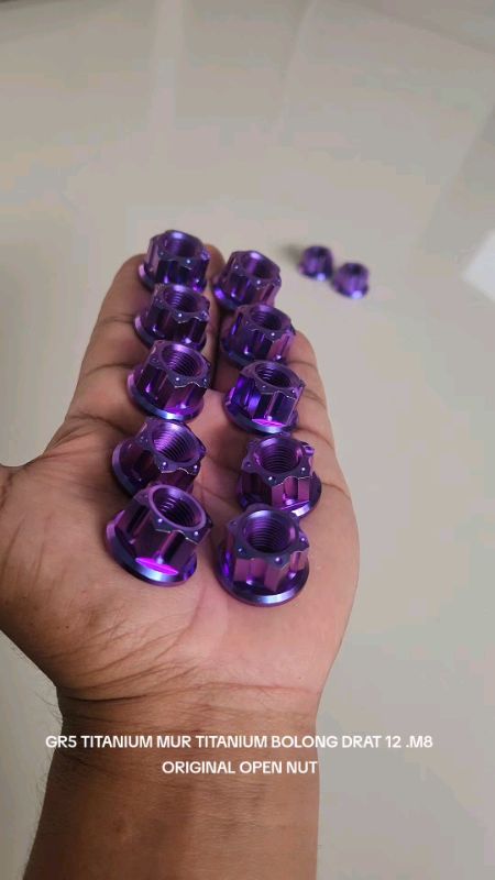 mur titanium bolong drat 10 m6 original open nut#fypシ