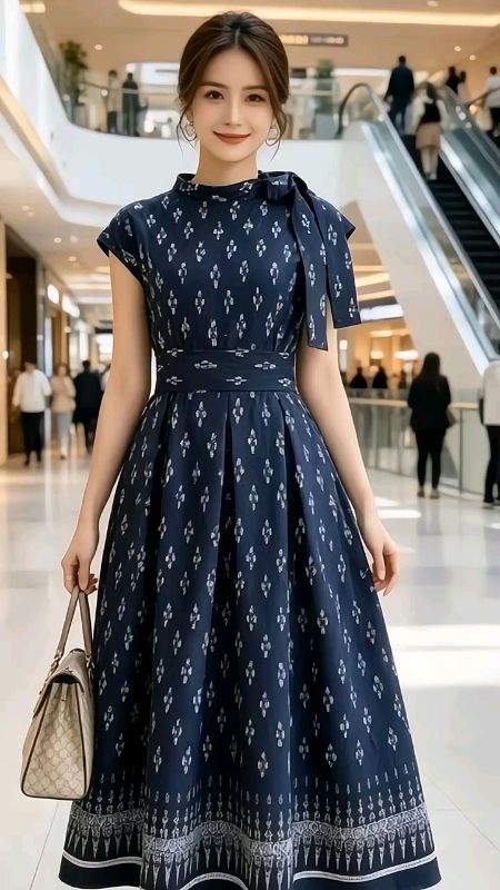 Dress Tenun Wanita Navy Motif Etnik Dress Tenun#RacunShopee #ShopeeLook #SpillBawaBerkah #ShopeeFashionHaul #GratisOngkirRP0 #ViralDiShopeeVideo