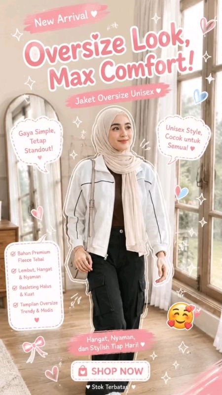 Jaket oversize unisex 😍 #jaketoversize #jaketmurah #jaketjeansoversize #DiskonRacunShopee #GratisOngkirRP0 #ShopeeCOD #RacunShopee