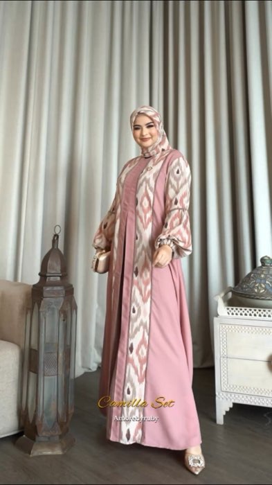 Gamis set hijab camilla dress amore by ruby #gamissethijab #gamislebaran #gamisamorebyruby
