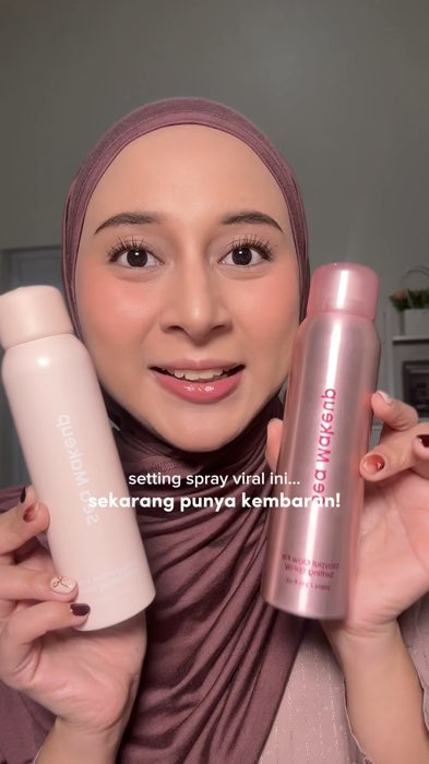sekarang ada versi glownya! glow tp tetep ga transfer! #settingspray #glowsettingspray #settingsprayseamakeup #ShopeeBeautyHaul