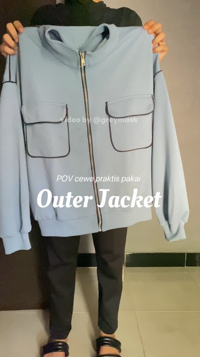 Jacket outer wanita simpel, clean, nyaman, adem, tebal #RacunShopee #outerwanita #outerjaket