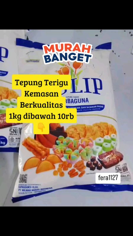 Tepung Terigu Tulip 1kg Berkualitas #tepungterigu #tepungterigumurah #tepungterigutulip