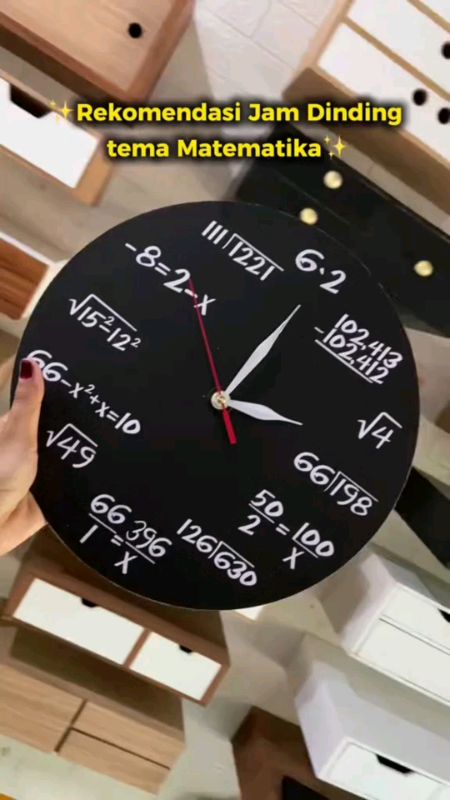 Jam dinding model matematika #jamdinding #dekorasirumah #RacunShopee