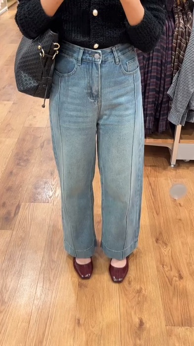 ￼YOYO- New Biru Kekinian Highwaist Kulot Loose Celana Wide Leg Jeans Wanita Korea Style#shopediskon #belanjadisinilebihmurah