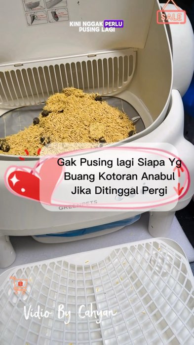 Cukup buang 1-2mg sekali (Tergantung banyaknya Kucing) #automaticlitterbox #smartlitterbox #litterboxotomatis #gajiansale #promoguncang77 #fyp #diskon