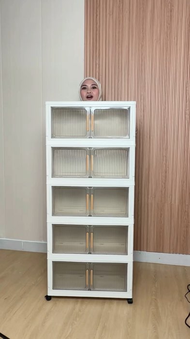 Lemari plastik lipat susun