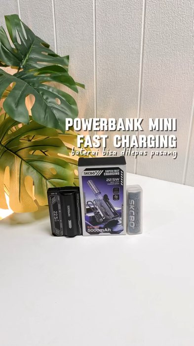 Powerbank yang baterainya bisa dilepas pasang dan udah fast charging👌🏻