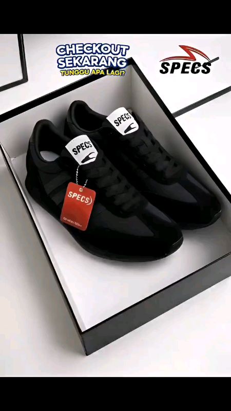 Sepatu Sneakers Sekolah Specs 104 full hitam 100℅ pria wanita##RacunShopee #RacunShopeeCheck #SpillRacunShopee #ShopeeLook #OOTDFashionShope #mewah