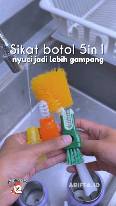Biar botol dan tumbler makin terawat dan terjaga kebersihannya #sikat #sikatbotol #sikattumbler #sikatbotol5in1 #botolminummurah #RacunShopee