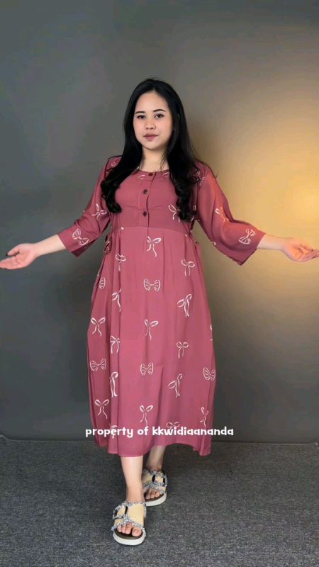 rekomendasi daster pita lengan panjang bahan rayon 😍#SHOPEEFitCheck #ShopeeFashionHaul #rekomendasishopee