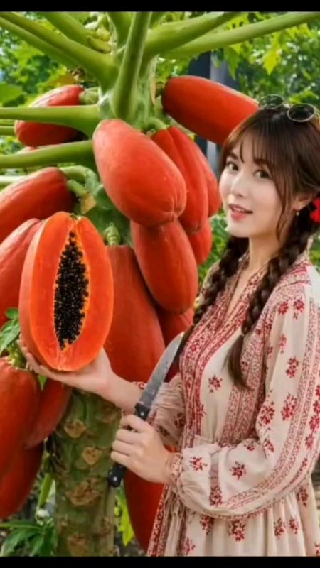 wak nih benih pepaya merah unik#pepayamerah #benihpepaya#today #shoppeevideo #shopeevideoviral #buahsegarshopee