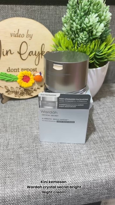 Wardah night cream#wardahcrystalsecret #wardahcrystalsecretnightcream #shoopeefeed #shoopehaul #RacunShopee #SpillRacunShopee