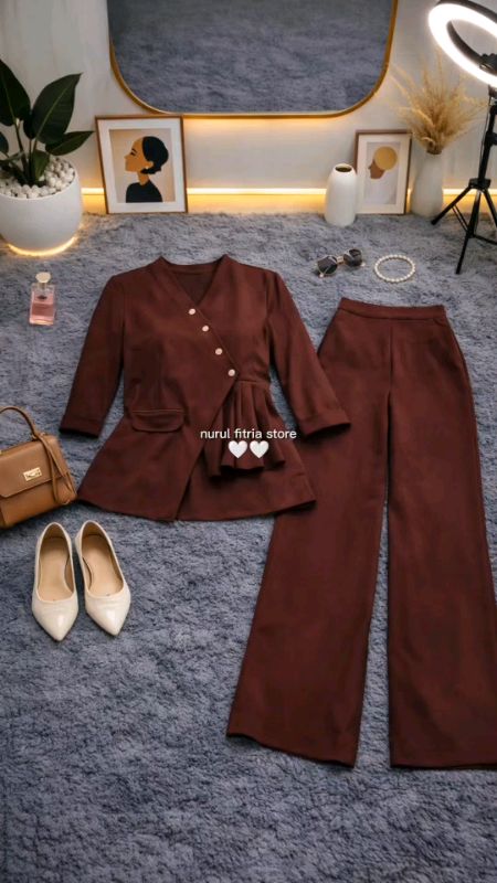 set celana+rompi #setcelanarompi #onesetkekinian #onesetwanita #setcelana #OOTDFashionShopee #shopeevideo