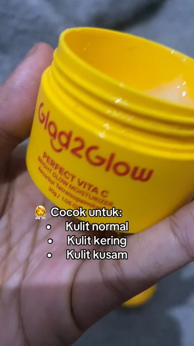 Glad2Glow Perfect Vita C Bright Glow Moisturizer - Pelembab untuk Kulit Tampak C#nyamandpakai #bagusbangettt #shoppeevideo #moisturizerglad2glow #Shop