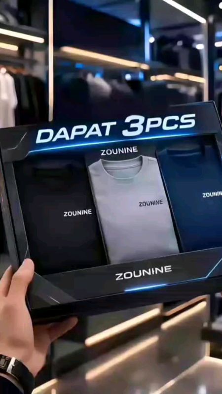 Zou9-3 Pcs Kaos Olahraga Pria Lengan Pendek Baju Atasan Gym#videoshopee #racunshopee #fyp