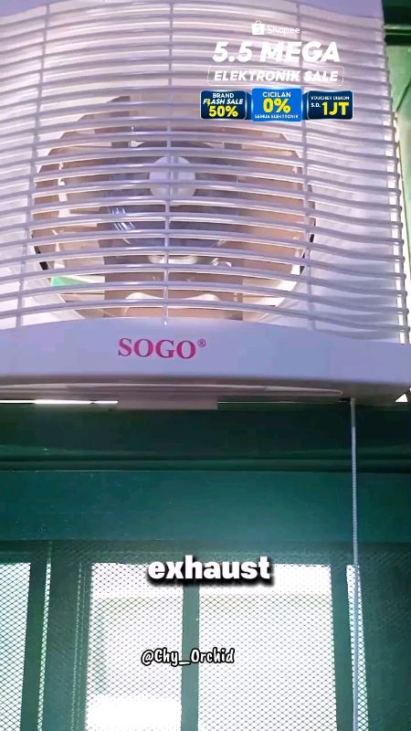 Solusi udara ruangan tidak pengap #exhaustfan #exhaustfansogo   #exhaustfanmultifungsi #shopeevideoviral