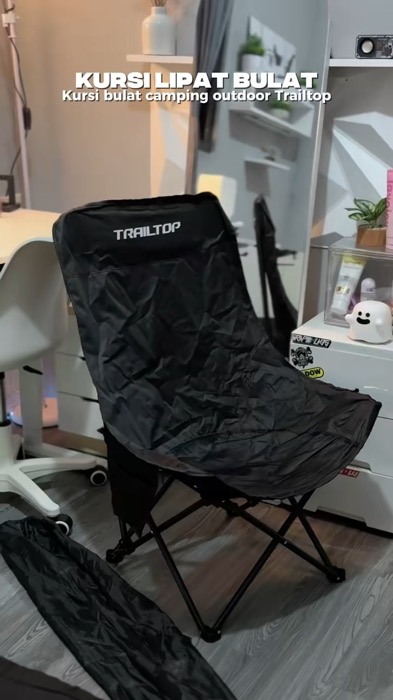 ￼TrailTop Kursi Lipat Sandaran Tinggi Dengan Sandaran Kepala Busa Kursi Camping Beban 150kg#GratisOngkirRP0 #PromoNonStop #ViralDiShope #RacunShopeeCh